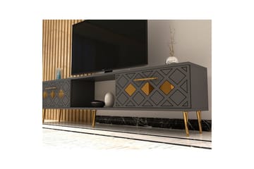 Ilna TV-benk 150 cm - Antrasitt/Gull - Møbler - TV- & Mediamøbler - TV benk & mediabenk