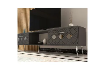 Ilna TV-benk 150 cm - Antrasitt/Sølv - Møbler - TV- & Mediamøbler - TV benk & mediabenk