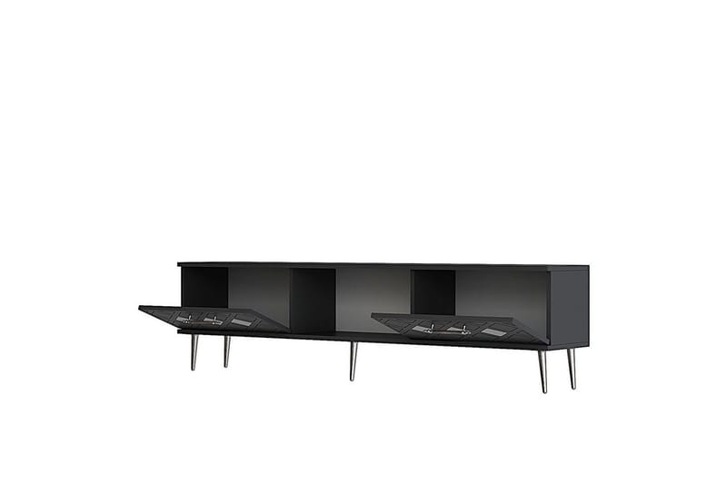 Ilna TV-benk 150 cm - Antrasitt/Sølv - Møbler - TV- & Mediamøbler - TV benk & mediabenk