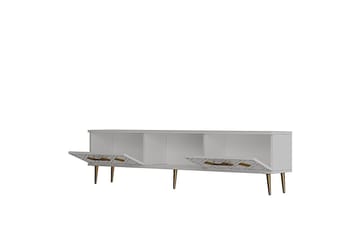 Ilna TV-benk 150 cm - Hvit/Gull - Møbler - TV- & Mediamøbler - TV benk & mediabenk