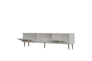 Ilna TV-benk 150 cm - Hvit/Sølv - Møbler - TV- & Mediamøbler - TV benk & mediabenk