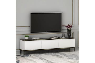 Imaj Gulvstående TV-benk 180 cm med Oppbevaring i Malt Tre - Hvit - Møbler - TV- & Mediamøbler - TV benk & mediabenk