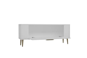 Javin TV-benk 120 cm - Hvit/Gull - Møbler - TV- & Mediamøbler - TV benk & mediabenk