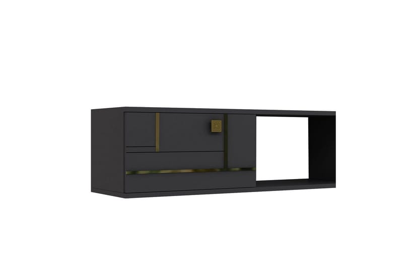 Jorin TV-benk 150 cm - Antrasitt/Gull - Møbler - TV- & Mediamøbler - TV benk & mediabenk