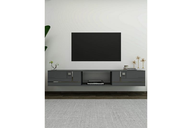 Jorin TV-benk 150 cm - Antrasitt/Sølv - Møbler - TV- & Mediamøbler - TV benk & mediabenk