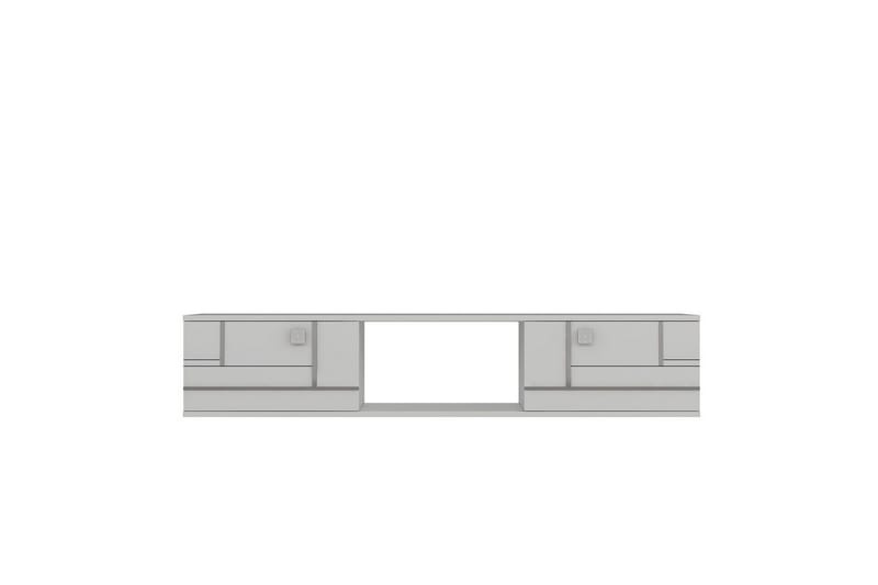 Jorin TV-benk 150 cm - Hvit/Sølv - Møbler - TV- & Mediamøbler - TV benk & mediabenk