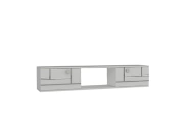 Jorin TV-benk 150 cm - Hvit/Sølv - Møbler - TV- & Mediamøbler - TV benk & mediabenk