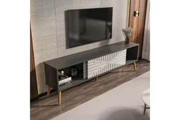 Kalon TV-benk 180 cm - Antrasitt/Hvit - Møbler - TV- & Mediamøbler - TV benk & mediabenk