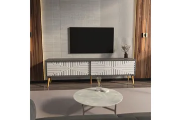 Kalon TV-benk 180 cm - Antrasitt/Hvit - Møbler - TV- & Mediamøbler - TV benk & mediabenk