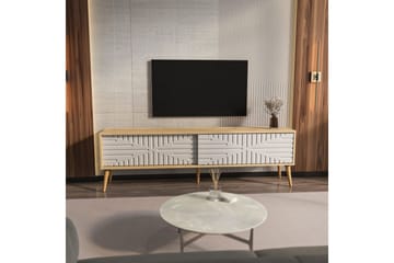 Kalon TV-benk 180 cm - Eik/Hvit - Møbler - TV- & Mediamøbler - TV benk & mediabenk