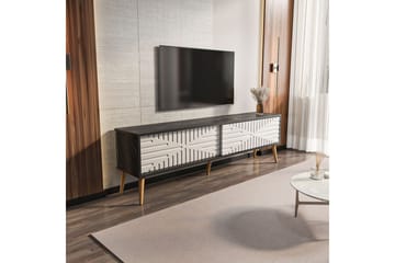 Kalon TV-benk 180 cm - Sort/Hvit - Møbler - TV- & Mediamøbler - TV benk & mediabenk