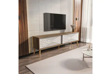 Kalon TV-benk 180 cm - Valnøtt/Hvit - Møbler - TV- & Mediamøbler - TV benk & mediabenk