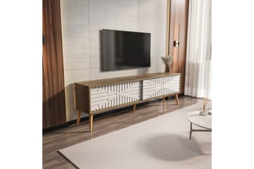 Kalon TV-benk 180 cm - Valnøtt/Hvit - Møbler - TV- & Mediamøbler - TV benk & mediabenk