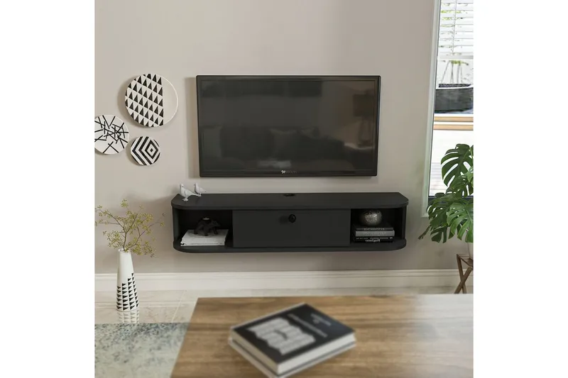 Kalvos TV-benk 120 cm - Antrasitt - Møbler - TV- & Mediamøbler - TV benk & mediabenk