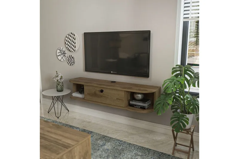 Kalvos TV-benk 120 cm - Eik - Møbler - TV- & Mediamøbler - TV benk & mediabenk