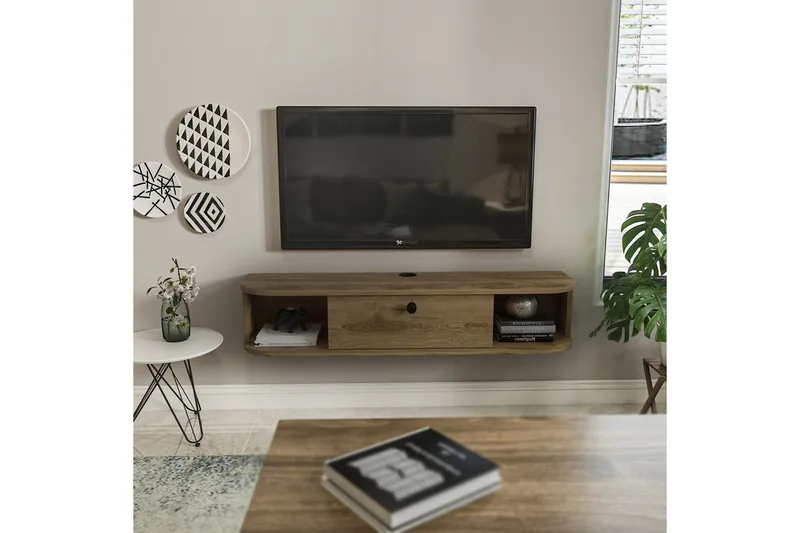 Kalvos TV-benk 120 cm - Eik - Møbler - TV- & Mediamøbler - TV benk & mediabenk