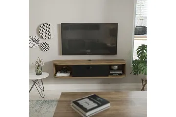 Kalvos TV-benk 120 cm - Sort/Eik - Møbler - TV- & Mediamøbler - TV benk & mediabenk