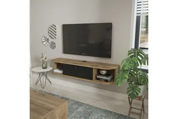 Kalvos TV-benk 120 cm - Sort/Eik - Møbler - TV- & Mediamøbler - TV benk & mediabenk