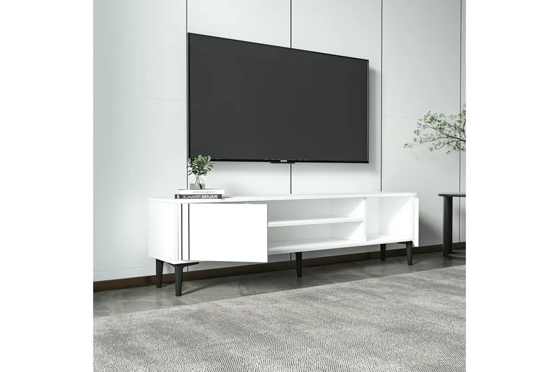 Klyne TV-benk 140 cm - Hvit - Møbler - TV- & Mediamøbler - TV benk & mediabenk