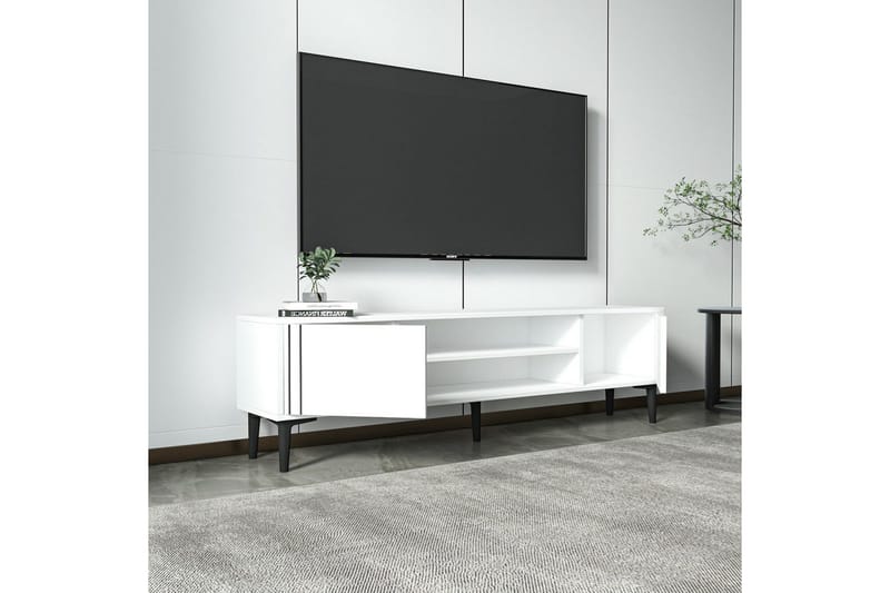 Klyne TV-benk 140 cm - Hvit - Møbler - TV- & Mediamøbler - TV benk & mediabenk