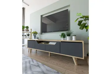 Kollumber TV-benk 180x30 cm - Brun/Antrasitt - Møbler - TV- & Mediamøbler - Mediestativ & veggfeste - TV-veggfeste