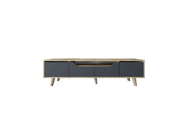 Kollumber TV-benk 180x30 cm - Brun/Antrasitt - Møbler - TV- & Mediamøbler - Mediestativ & veggfeste - TV-veggfeste