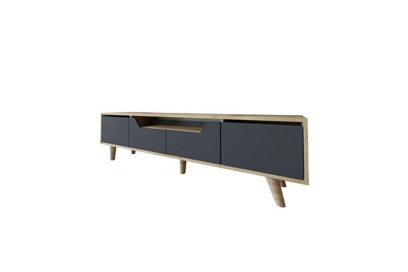 Kollumber TV-benk 180x30 cm - Brun/Antrasitt - Møbler - TV- & Mediamøbler - Mediestativ & veggfeste - TV-veggfeste