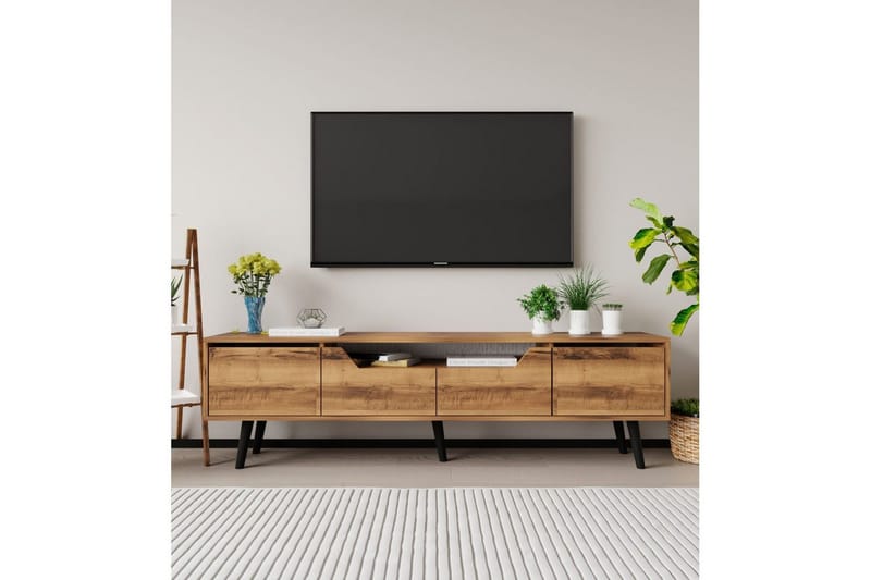 Kollumber TV-benk 180x30 cm - Valnøtt - Møbler - TV- & Mediamøbler - Mediestativ & veggfeste - TV-veggfeste