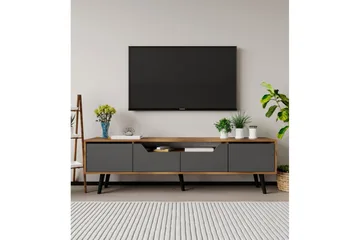 Kollumber TV-benk 180x30 cm - Valnøtt/Antrasitt - Møbler - TV- & Mediamøbler - Mediestativ & veggfeste - TV-veggfeste
