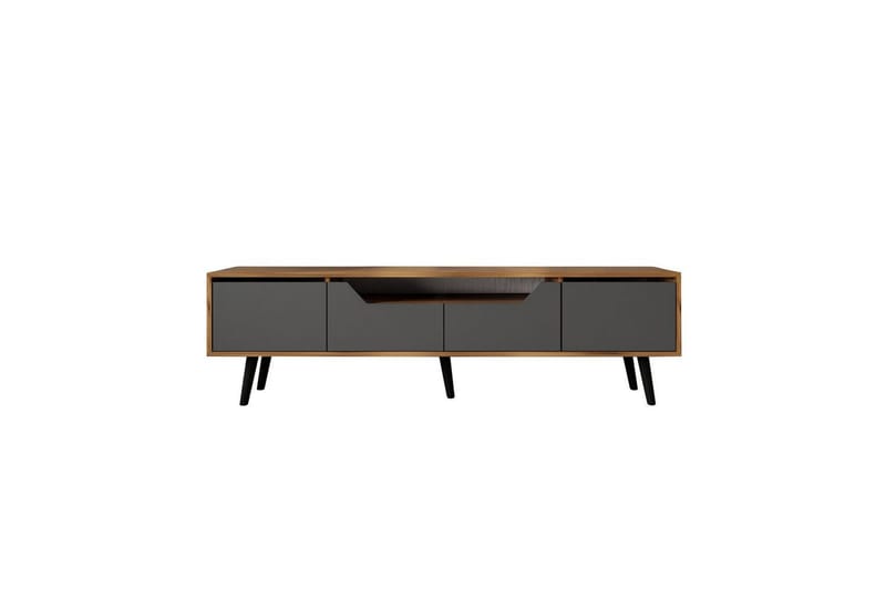 Kollumber TV-benk 180x30 cm - Valnøtt/Antrasitt - Møbler - TV- & Mediamøbler - Mediestativ & veggfeste - TV-veggfeste