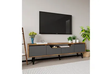 Kollumber TV-benk 180x30 cm - Valnøtt/Antrasitt - Møbler - TV- & Mediamøbler - Mediestativ & veggfeste - TV-veggfeste