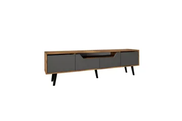 Kollumber TV-benk 180x30 cm - Valnøtt/Antrasitt - Møbler - TV- & Mediamøbler - Mediestativ & veggfeste - TV-veggfeste