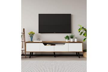 Kollumber TV-benk 180x30 cm - Valnøtt/Hvit - Møbler - TV- & Mediamøbler - Mediestativ & veggfeste - TV-veggfeste