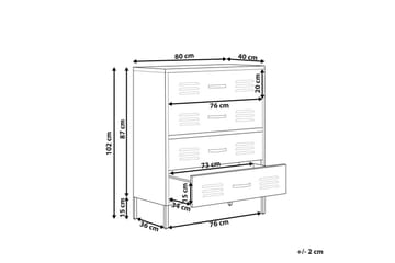 Kommode Enago Grønn - Grønn - Oppbevaring - Oppbevaringsmøbler - Kommode - Entrekommode
