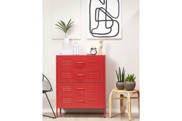 Kommode Enago Rød - Rød - Oppbevaring - Oppbevaringsmøbler - Kommode - Entrekommode