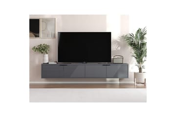 Kulwant Veggmontert TV-benk 180 cm med Oppbevaring i Malt Tre - Antrasitt - Møbler - TV- & Mediamøbler - TV benk & mediabenk