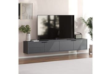 Kulwant Veggmontert TV-benk 180 cm med Oppbevaring i Malt Tre - Antrasitt - Møbler - TV- & Mediamøbler - TV benk & mediabenk
