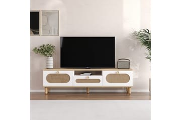 Kumail TV-benk 150 cm - Eik/Hvit - Møbler - TV- & Mediamøbler - TV benk & mediabenk