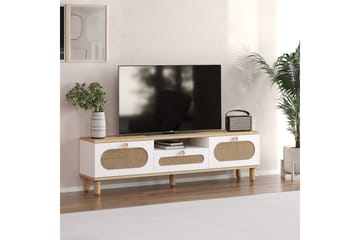 Kumail TV-benk 150 cm - Eik/Hvit - Møbler - TV- & Mediamøbler - TV benk & mediabenk