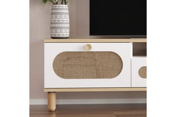 Kumail TV-benk 150 cm - Eik/Hvit - Møbler - TV- & Mediamøbler - TV benk & mediabenk