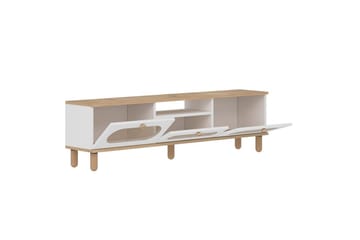 Kumail TV-benk 150 cm - Eik/Hvit - Møbler - TV- & Mediamøbler - TV benk & mediabenk