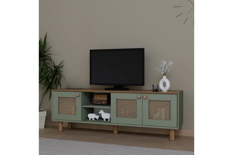 Kuniyoshi TV-benk 160 cm - Grønn - Møbler - TV- & Mediamøbler - TV benk & mediabenk