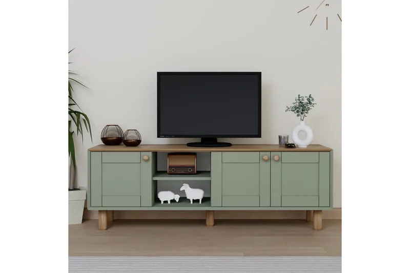 Kuniyoshi TV-benk 160 cm - Grønn - Møbler - TV- & Mediamøbler - TV benk & mediabenk