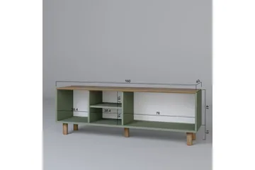 Kuniyoshi TV-benk 160 cm - Grønn - Møbler - TV- & Mediamøbler - TV benk & mediabenk