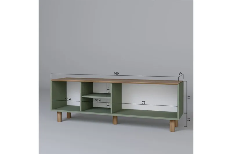 Kuniyoshi TV-benk 160 cm - Grønn - Møbler - TV- & Mediamøbler - TV benk & mediabenk