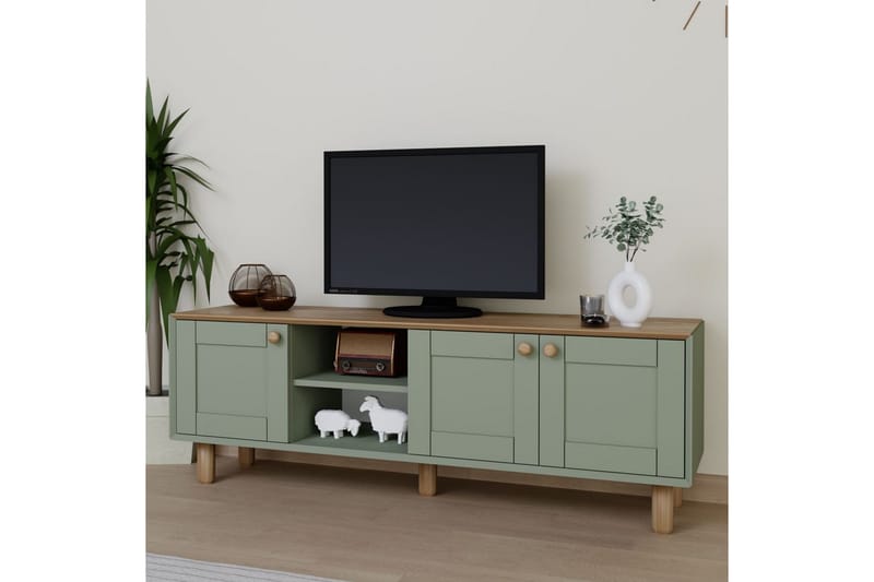 Kuniyoshi TV-benk 160 cm - Grønn - Møbler - TV- & Mediamøbler - TV benk & mediabenk