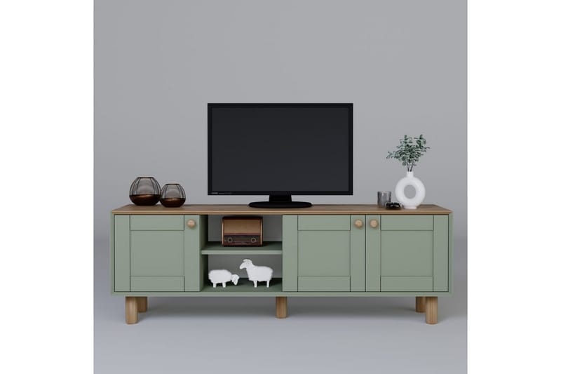 Kuniyoshi TV-benk 160 cm - Grønn - Møbler - TV- & Mediamøbler - TV benk & mediabenk