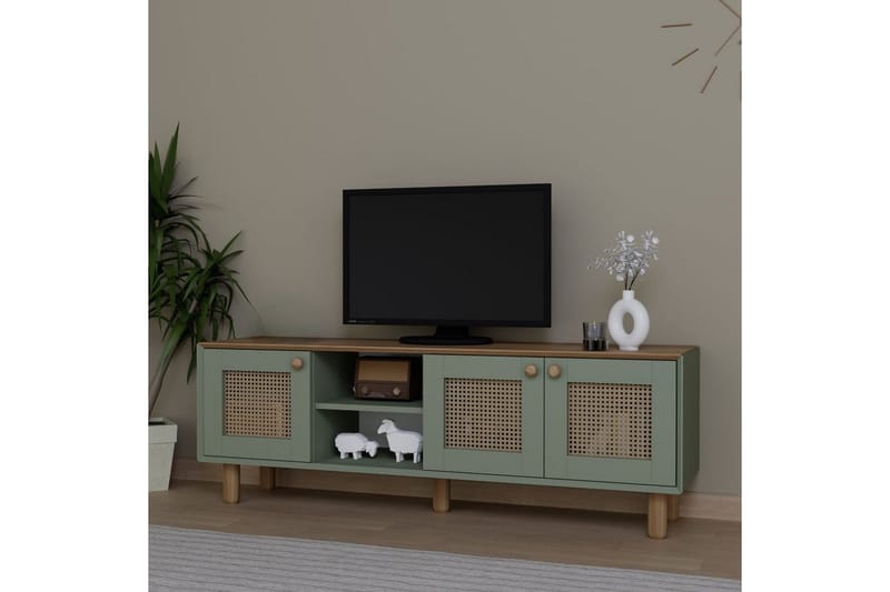Kuniyoshi TV-benk 160 cm - Grønn - Møbler - TV- & Mediamøbler - TV benk & mediabenk