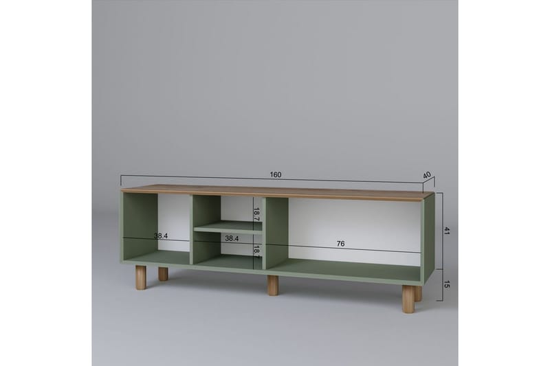 Kuniyoshi TV-benk 160 cm - Grønn - Møbler - TV- & Mediamøbler - TV benk & mediabenk