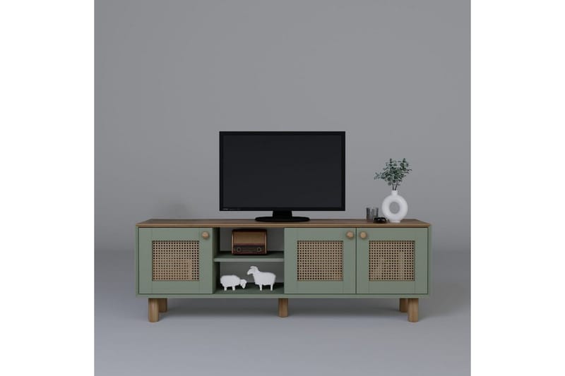 Kuniyoshi TV-benk 160 cm - Grønn - Møbler - TV- & Mediamøbler - TV benk & mediabenk